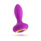 Vibrating anal plug with sapphire gem base in pink color