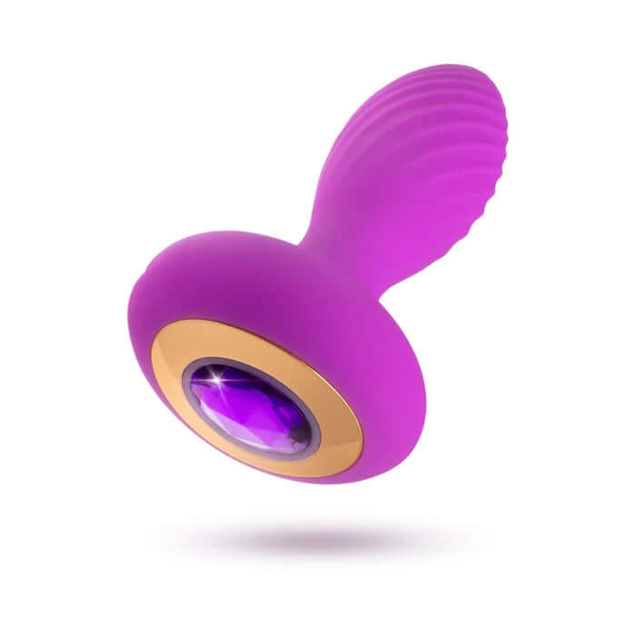 Oh My Gem Mystery Plug Sapphire – Vibrating Anal Plug with Glowing Sapphire Gem Base