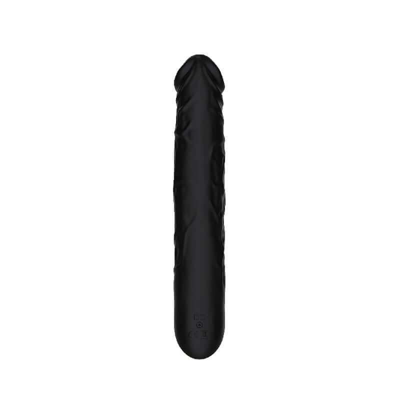 Olympia Liquid Silicone Vibe in Black with realistic texture for powerful and intense sensations.