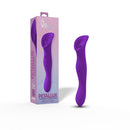 Viben Petallux Dual Ended Clitoral Stimulator Purple displayed with packaging and features two flickering ends.