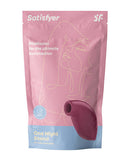 Satisfyer One Night Stand Air Plus Stimulator Purple packaging featuring feminine design and product details.