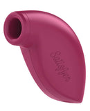 Satisfyer One Night Stand Air Plus Stimulator Purple showcasing its ergonomic design for clitoral stimulation.