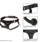 Adjustable Onyxxx Jock Strap with 6” Silicone Probe for versatile play, featuring a secure fit and discreet snap design.