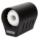 Optimum Power Power Thruster - Rechargeable Thrusting Masturbator for Intense Solo Play - Black with white interior attachment.