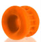 Oxballs CORE Ballstretcher in Orange Ice silicone, designed for intense sensations and enhanced pleasure during play.