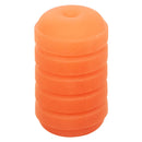 Pop Sock!™ Ribbed Orange reversible masturbator with multi-textured design for varied stimulation during solo play.