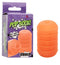 Pop Sock!™ Ribbed Orange reversible masturbator packaging and product for varied solo pleasure with multi-textured sensations.
