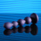 Evolved Pleasure Orbit Remote Control Twirling & Vibrating Bulbed Shaft on reflective surface with blue background
