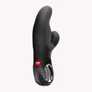 Fun Factory Miss Bi Rabbit Vibrator Black showcasing its sleek ergonomic design for dual stimulation.