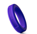 Perfect Fit Hefty Ring 1.4 Inch Silicone Cock Ring Purple displayed in vibrant purple color for firmness and stamina.
