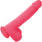 Rechargeable 7" Vibrating Thrusting Silicone Stud Dildo with Suction Base, delivers deep rumbling vibrations and dynamic thrusting action.