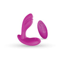 Viben Epiphany Clitoral Rollerball Panty Vibe Berry in vibrant pink with remote control for dual stimulation.