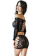 DREAM LACE SLEEVE SKIRT SET black-1