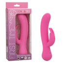 First Time Rechargeable Bunny dual stimulation waterproof vibrator with turbo boost in packaging and out of box.