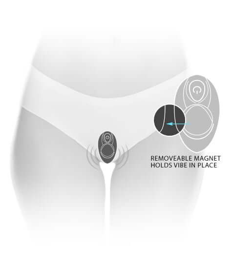 CLOUD 9 PANTY PLEASURES MAGNETIC PANTY VIBE PLUM-8