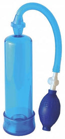 Image of the Beginners Power Penis Pump Blue showcasing its simple design and beginner-friendly features.