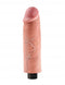 King Cock 10-inch vibrating realistic dildo in beige, waterproof with intricate details for ultimate pleasure.
