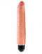 King Cock Vibrating Stiffy Dildo 10 inches in beige, featuring a multi-speed vibrator for realistic pleasure.