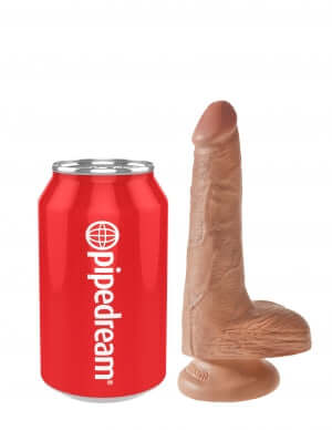 KING COCK 6 IN COCK W/BALLS TAN-3