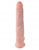 King Cock Dildo with Balls 14 inches Vanilla, realistic personal massager in a natural vanilla-beige finish.