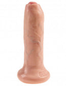 King Cock 6 inches Uncut Cock Beige Dildo showcasing realistic texture and premium design.