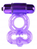 Fantasy C-Ringz Infinity Vibrating Super Ring Purple, a beginner-friendly dual-ring vibrating cock ring for couples.