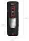 PDX ELITE Milk Me Hotter Intermittent Thrusting Stroker - Black with customizable thrusting patterns and ultra-soft materials.