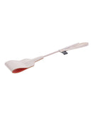 Bright peach faux leather Peaches 'n CreaMe Riding Crop, 12-inch long with flexible shaft for playful intimate moments from Sex&Mischief.
