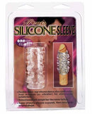 Penis Silicone Sleeve with Raised Nodules in packaging, designed for added texture and stimulation during intimate play.