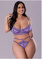 SHEER PASSION HALTER TEDDY PERIWINKLE 2XL-0