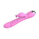 Red Queen Premium Rabbit Vibe in pink with dual motors and external stimulator for intense pleasure.