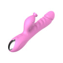 Red Queen Premium Rabbit Vibe in Pink with dual-vibration shaft and external stimulator for enhanced pleasure.