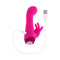 Selopa Butterfly Love pink petite vibrator with curved shaft and butterfly stimulator, shown with USB charging cable.