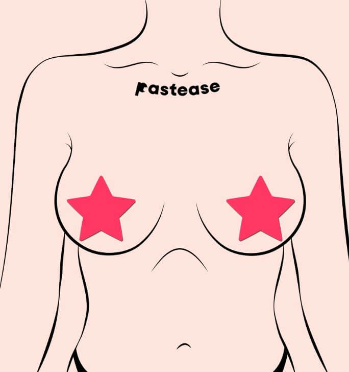 PASTEASE STAR GLOW IN THE DARK NEON PINK-0