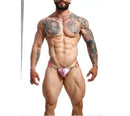 Male Basics Dngeon Snap Jockstrap Pink Mirror OS on a muscular model showcasing bold styling and comfort.