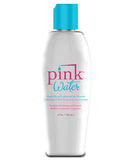 Pink Water Water-Based Lubricant for Women 4.7 Oz bottle with blue cap and pink logo.