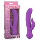 First Time® Rechargeable Pleaser with dual stimulation, turbo boost, and waterproof features in purple packaging.