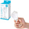 Gläs 5 Inch Glass Fist Butt Plug with realistic hand texture being held in a person's hand, shown with product packaging.