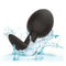 Weighted Silicone Plug with ergonomic design splashing in water, enhancing sensory pleasure with a 0.57 oz. ball, body-safe material.