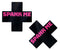 PASTEASE LIQUID BLACK CROSS PINK SPANK ME-0