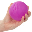 Person holding Pop Sock!™ Pussy Purple Ultra Life-Like Pure Skin® Masturbator in hand