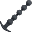 Rechargeable Power Balls Silicone Anal Beads Black for customizable anal stimulation with multi-speed vibrations.