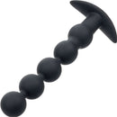 Rechargeable Power Balls Silicone Anal Beads Black - graduated design and flexible silicone for anal stimulation