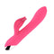 Pink White Queen Tickler Rabbit Vibe for dual stimulation with 10 settings, featuring soft rabbit ears and wavy shaft design.