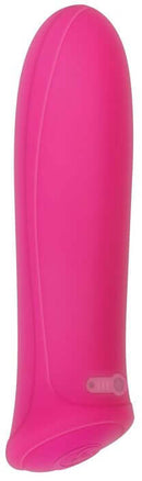 Pretty In Pink Mini Vibrator, powerful bullet vibe, 7 vibration settings, compact, rechargeable, silicone, waterproof design.