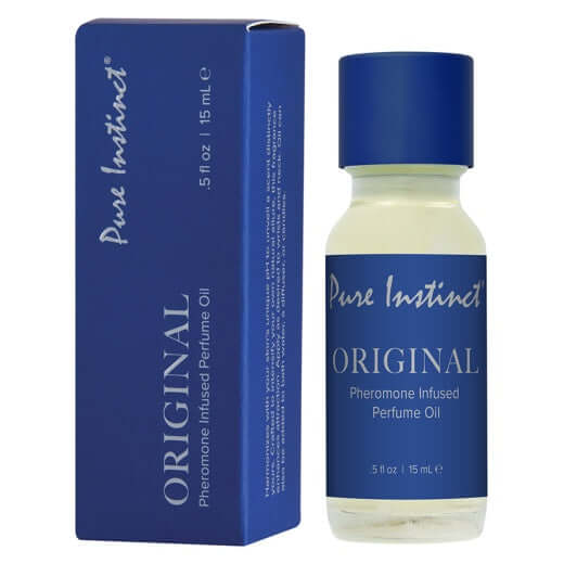 Pure Instinct Pheromone Infused Eau de Parfum Original .5 fl oz / 15 ml bottle and box