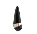 Satisfyer Pro 3 Air Pulse Clitoral Vibrator Black with ergonomic design and rose gold accents.