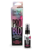 Pro Blo Deep Throat Spray 24 Pc Display with Wild Watermelon flavor, designed for comfort and minimizing gag reflex.