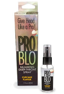 Pro Blo Deep Throat Spray 24 Pc Display featuring cupcake flavor spray for comfortable use.