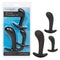 Silicone Prostate Kit with 3 graduated sizes, satin finish, and curved design for body-safe anal exploration.